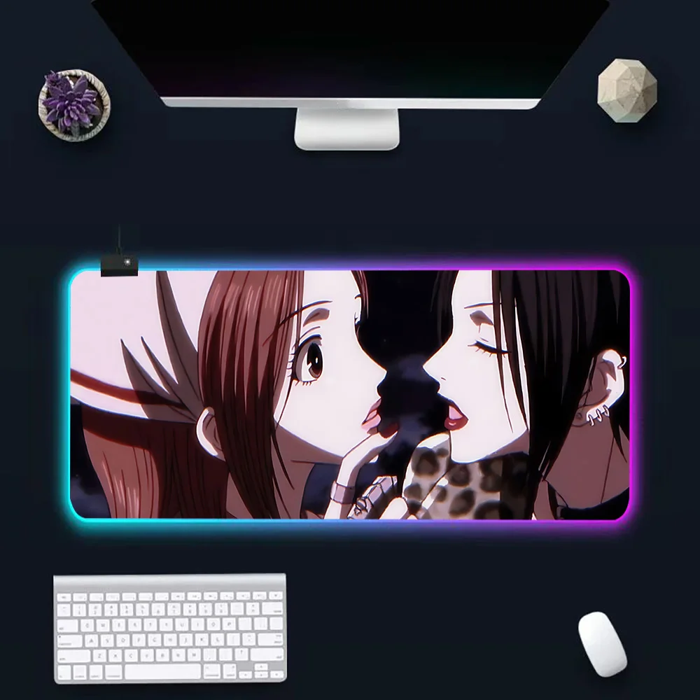 Cute Nana Osaki LED Gaming Mousepad RGB