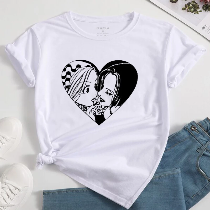 NANA Kawaii Anime Girl Black Crop Top T-Shirt