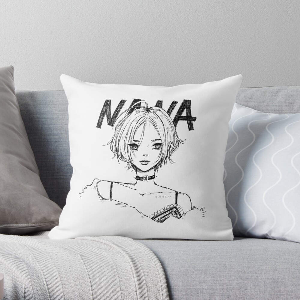 Black And White Nana Anime Throw Pillow