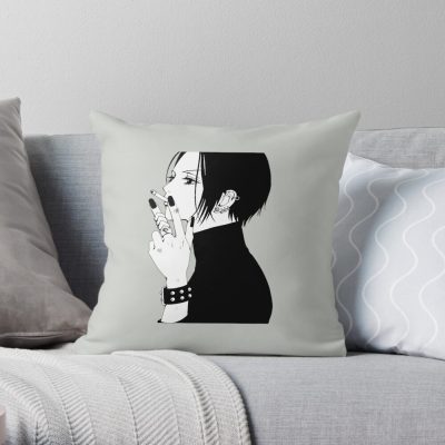Nana Osaki Grey Throw Pillow
