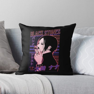 Nana Osaki V2 Black Stone Throw Pillow