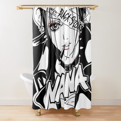 Nana Black Ston Shower Curtain